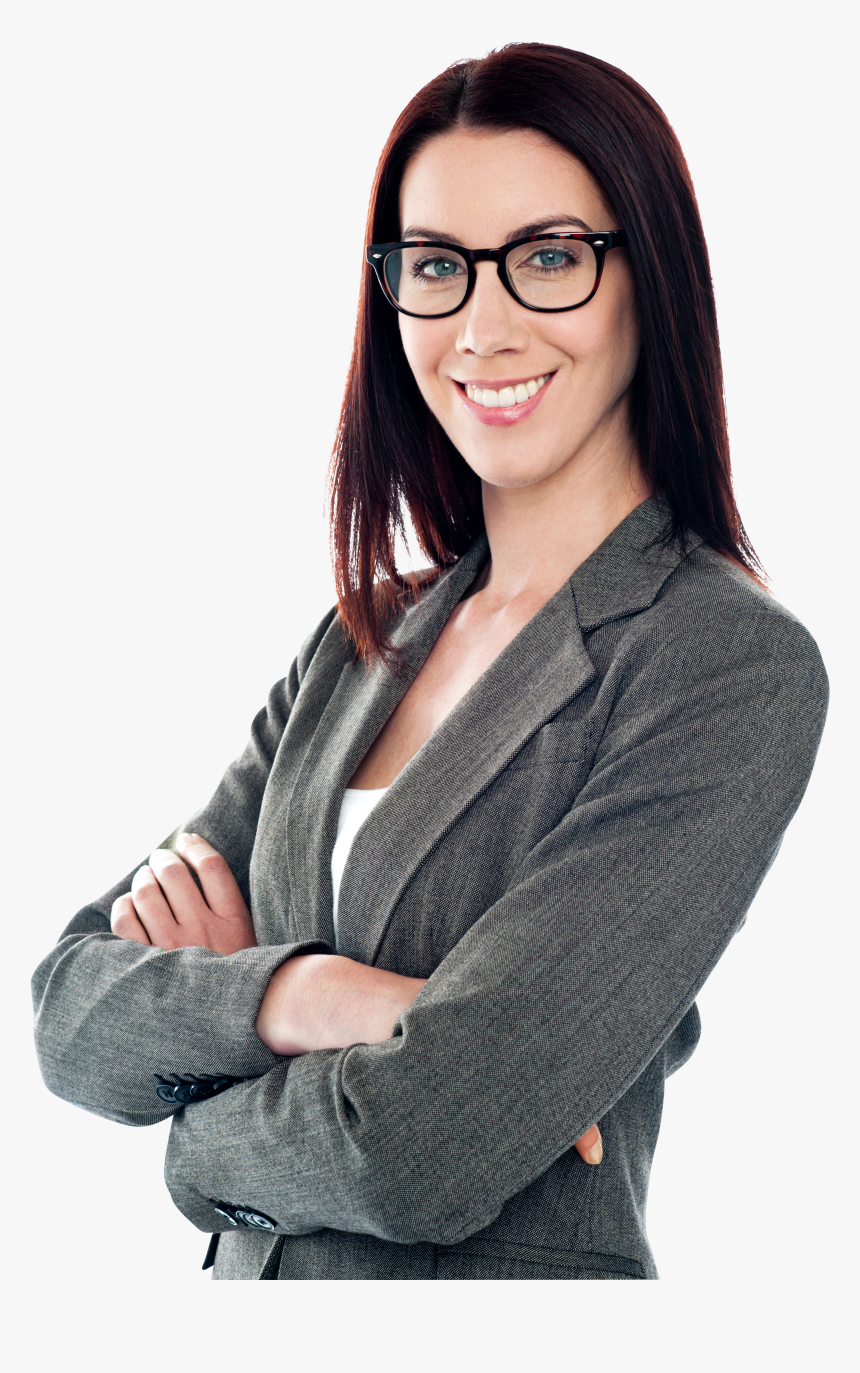 Specs Girl Png Image - Corporate Pose, Transparent Png
