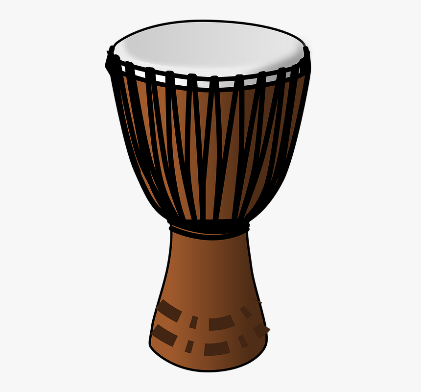 Drum, African, Wooden, Traditional, Tribal, Natural - Djembe Drum Clipart, HD Png Download