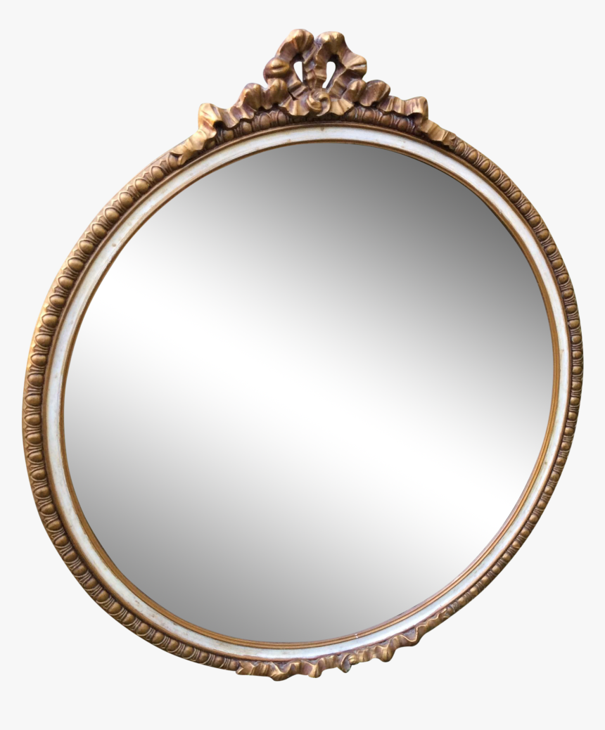 Vintage Gilt Round Mirror Chairish Associated With - Circle, HD Png Download