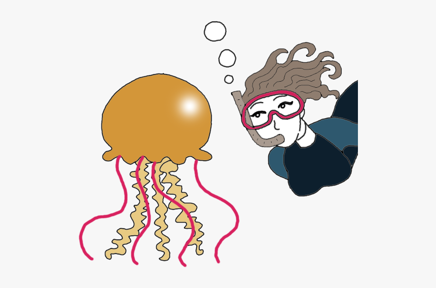 Jellyfish - Scary Cartoon Jellyfish, HD Png Download