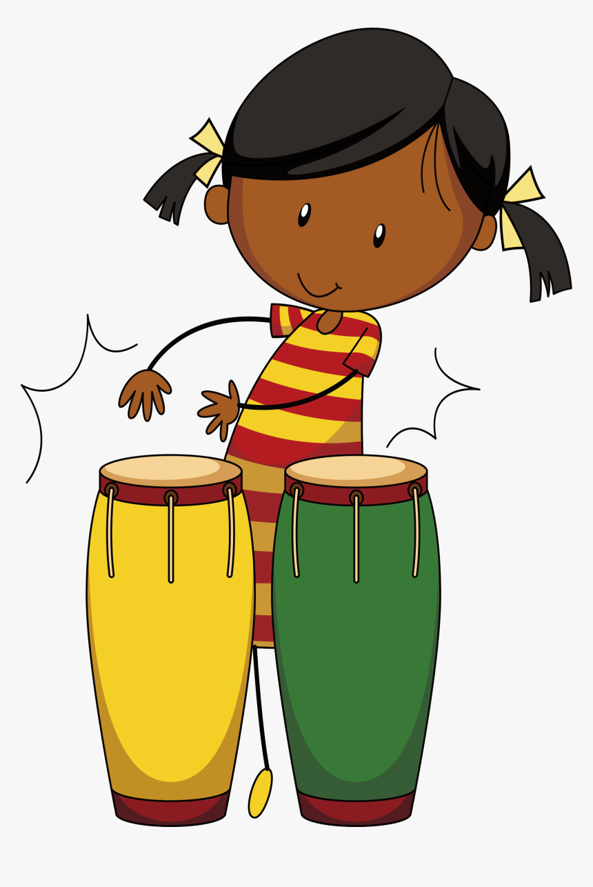 Drummer Clip Art African - African Drumming Clip Art, HD Png Download