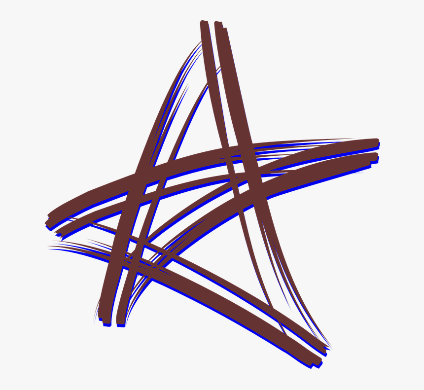 Brush, Five Point, Star, Cross - Star Brush Png, Transparent Png