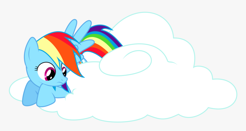 Artist Tiwake - Rainbow Dash On A Cloud Vector, HD Png Download