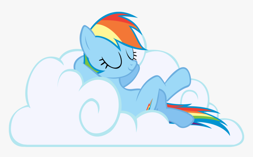 Artist Rainbowcrab Rainbow Dash Safe Simple - My Little Pony Rainbow Dash Cloud, HD Png Download