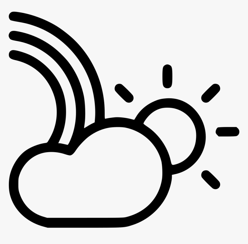 Rainbow Cloud Colorful Day Sun Weather - Rainbow Transparent Icon, HD Png Download