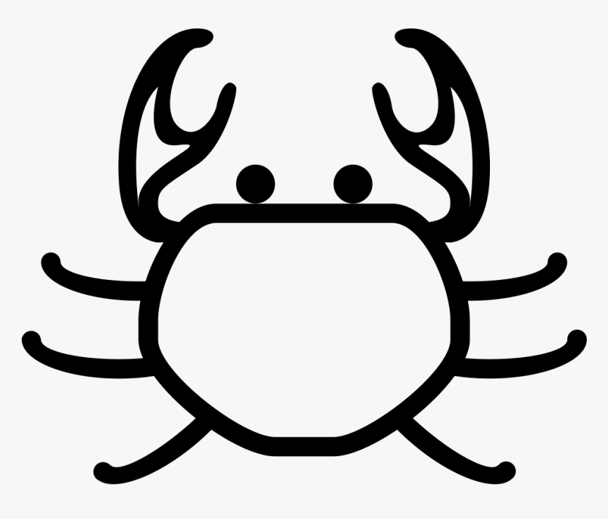 Transparent Crab Claw Png - Crab Black And White Png, Png Download