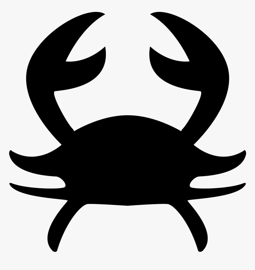 Cancer Astrological Sign Of Crab Silhouette - Cancer Crab Silhouette, HD Png Download