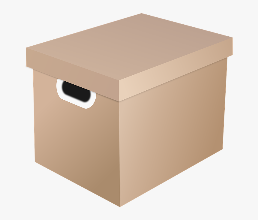 Storage Carton Box With Lid, Moving Box, Cardboard - Caixa De Papelão Com Tampa, HD Png Download