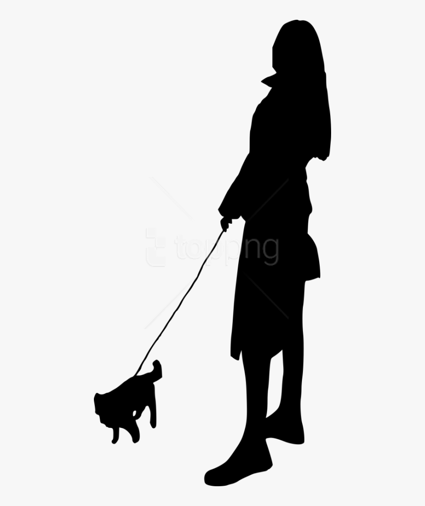 Transparent Dog Walking Silhouette Png, Png Download