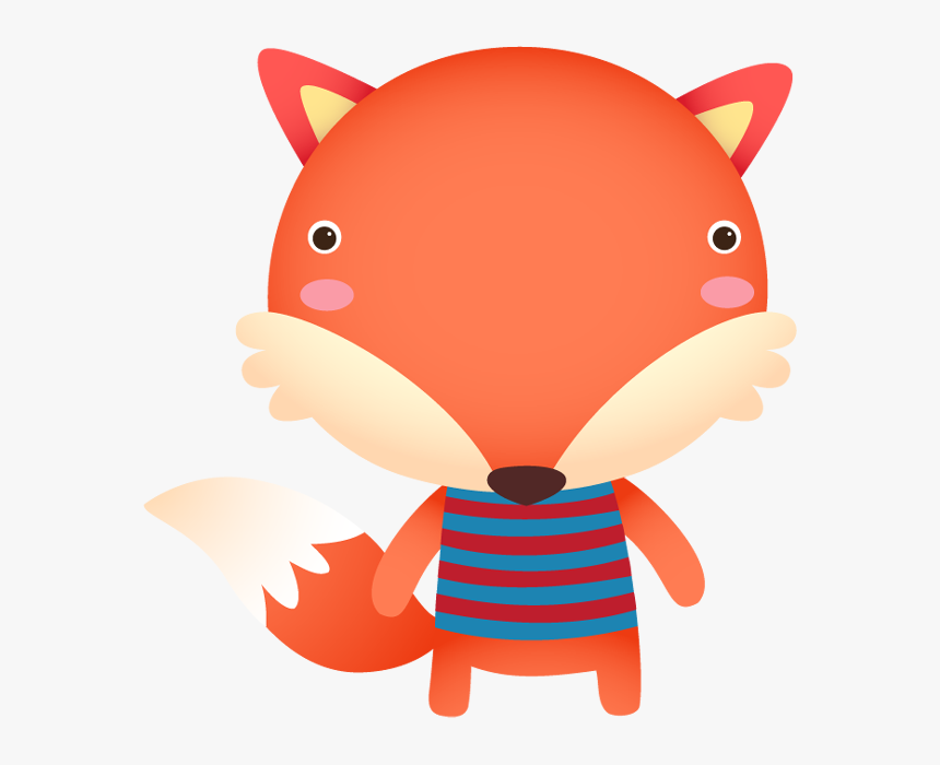 Cartoon Cute Funny Fox - Animal Cartoon Cute Png, Transparent Png