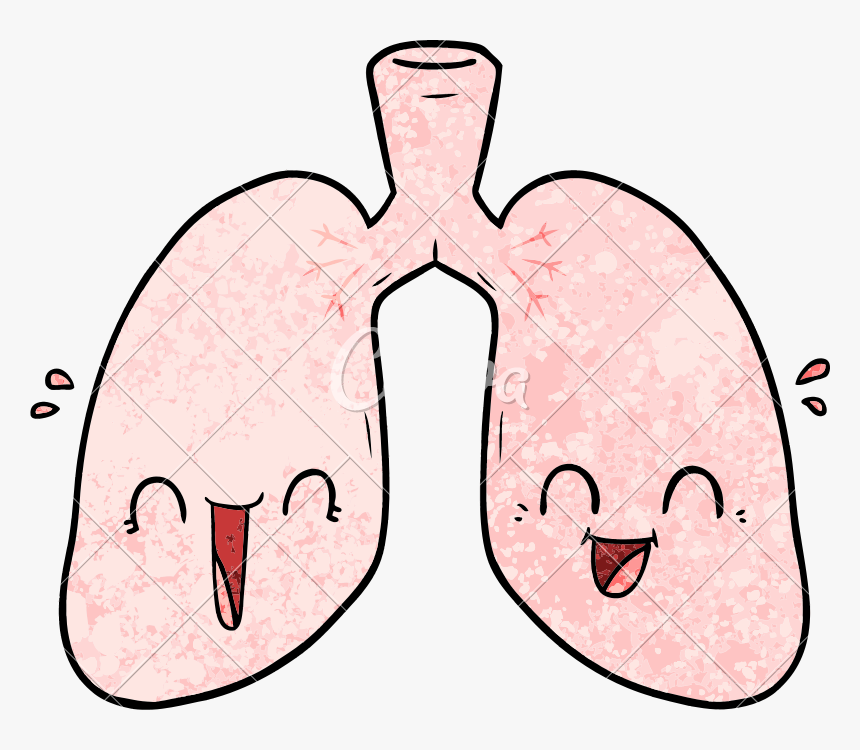 Clip Art Happy Icons By Canva - Cartoon Happy Lungs, HD Png Download