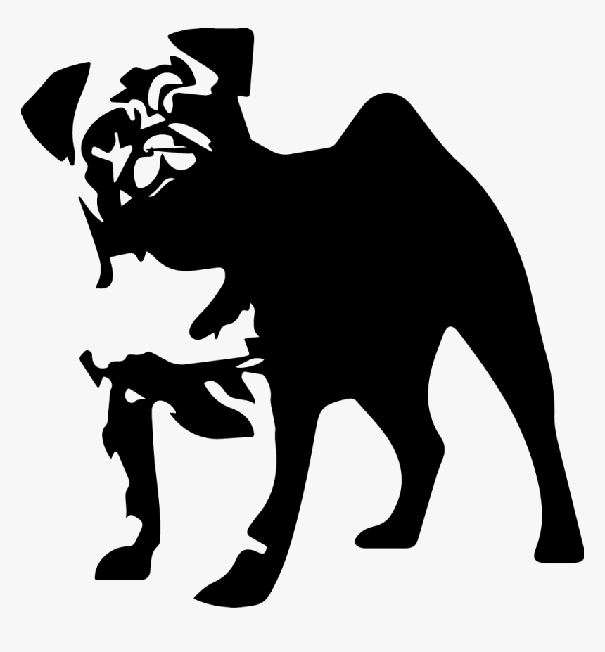 Home Coffee - Black And White Pug Silhouette, HD Png Download