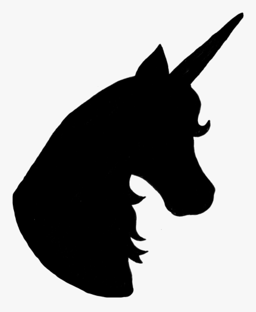 Fall Clipart Silhouette - Unicorn Head Silhouette Free, HD Png Download