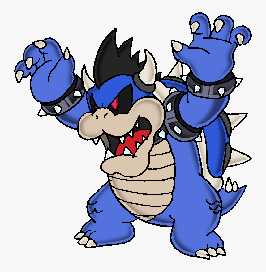 Collection Of Free Luigi Drawing Bowser Download On - Mario And Luigi Bowser's Inside Story Blue Bowser, HD Png Download
