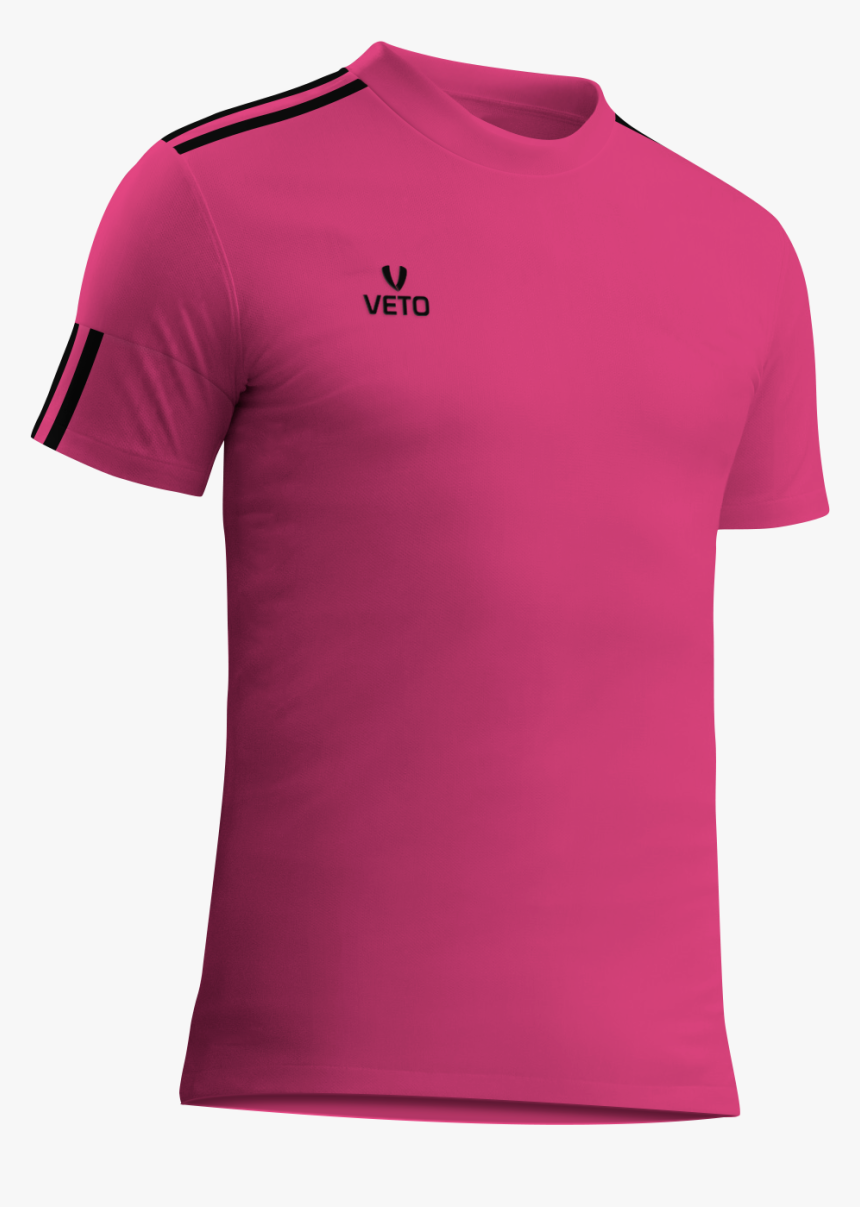 pink and black soccer jersey