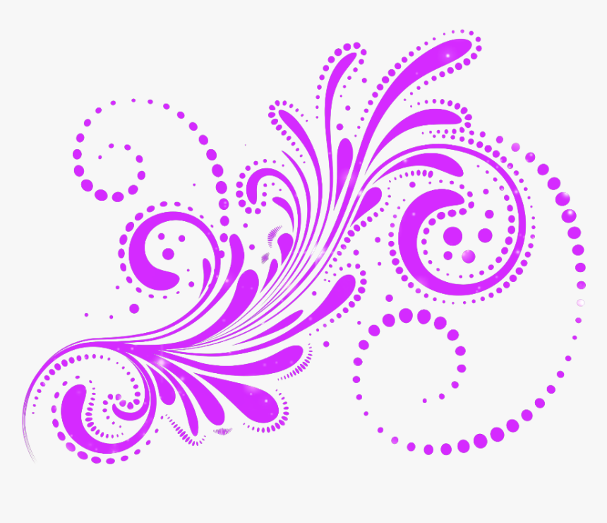 Swirl Swirls Purple Decoration Glitter Molecules In - Swirl Design Png, Transparent Png