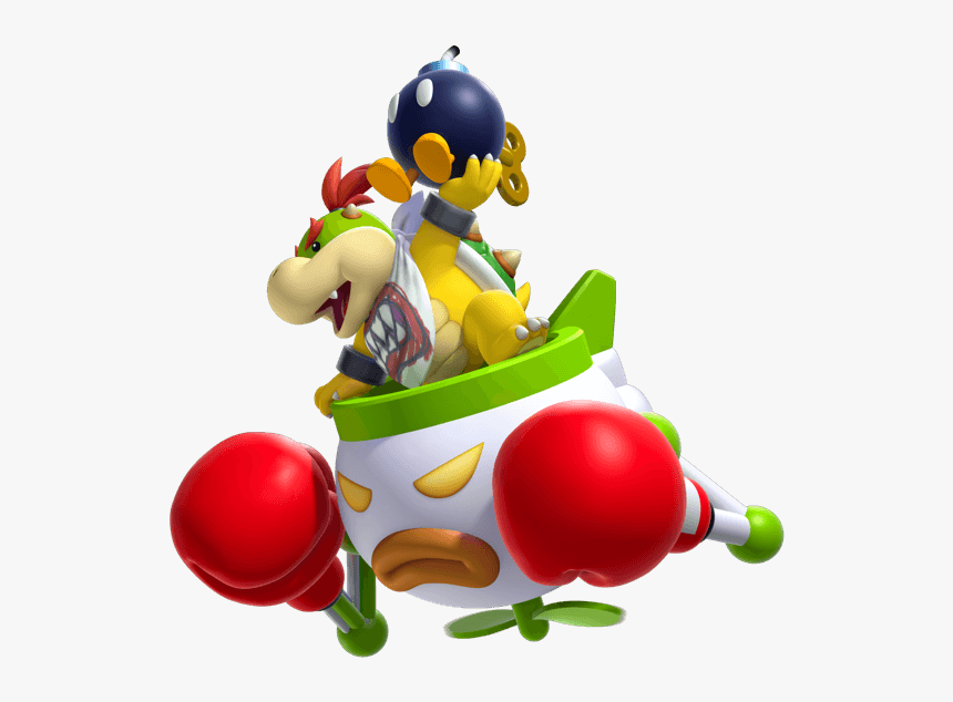 Flying Across The Screen, Holding A Bomba - Mario Bros Bowser Jr, HD Png Download