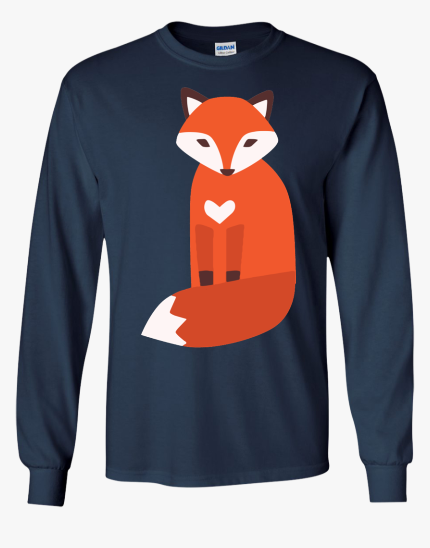 Vector Cute Fox Ls Tshirt Teeever - T-shirt, HD Png Download