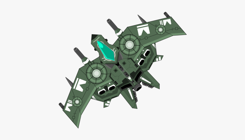 Spaceship With Weapons Cartoon, HD Png Download