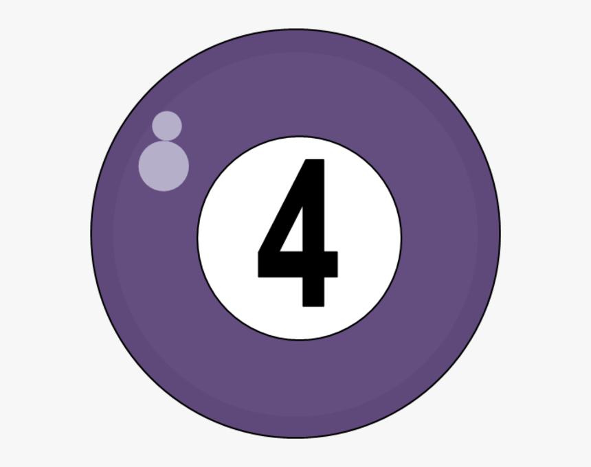 Number 4 Billiard Ball Png, Transparent Png
