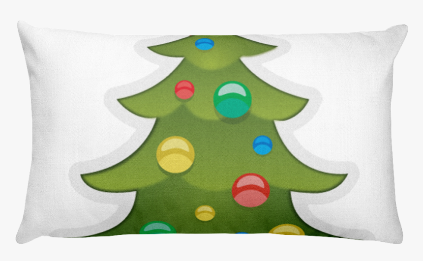 Clip Art Bed Pillow Tree Just - Png Christmas Tree Emoji, Transparent Png