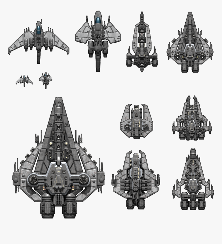 Pixel Art Top Down Airplane, HD Png Download