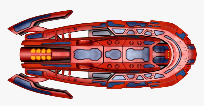Spaceship Top Down Art, HD Png Download