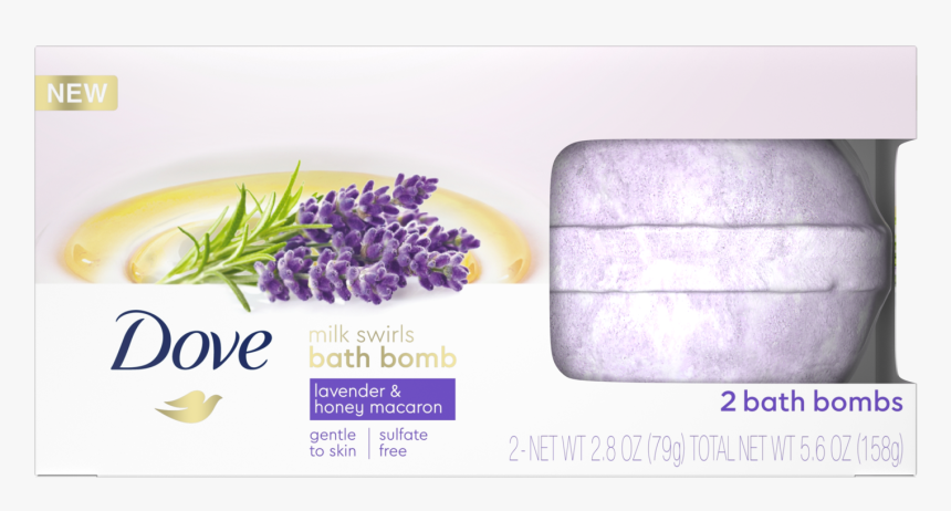 Dove Milk Swirls Bath Bomb Lavender & Honey Macaron - Dove Bath Bombs, HD Png Download