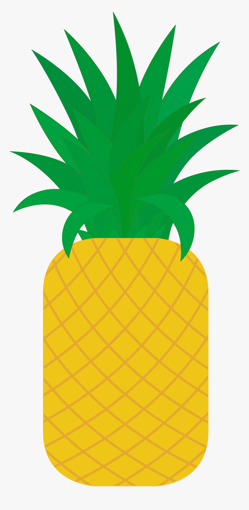 Flat Pineapple Poster Tropical Fruit Png And Vector - Vector Fruit Png, Transparent Png