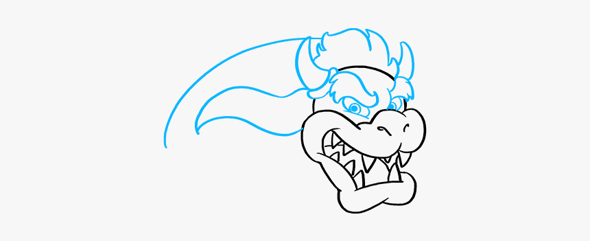 How To Draw Bowser From Super Mario Bros - Mario Bros Drawing, HD Png Download