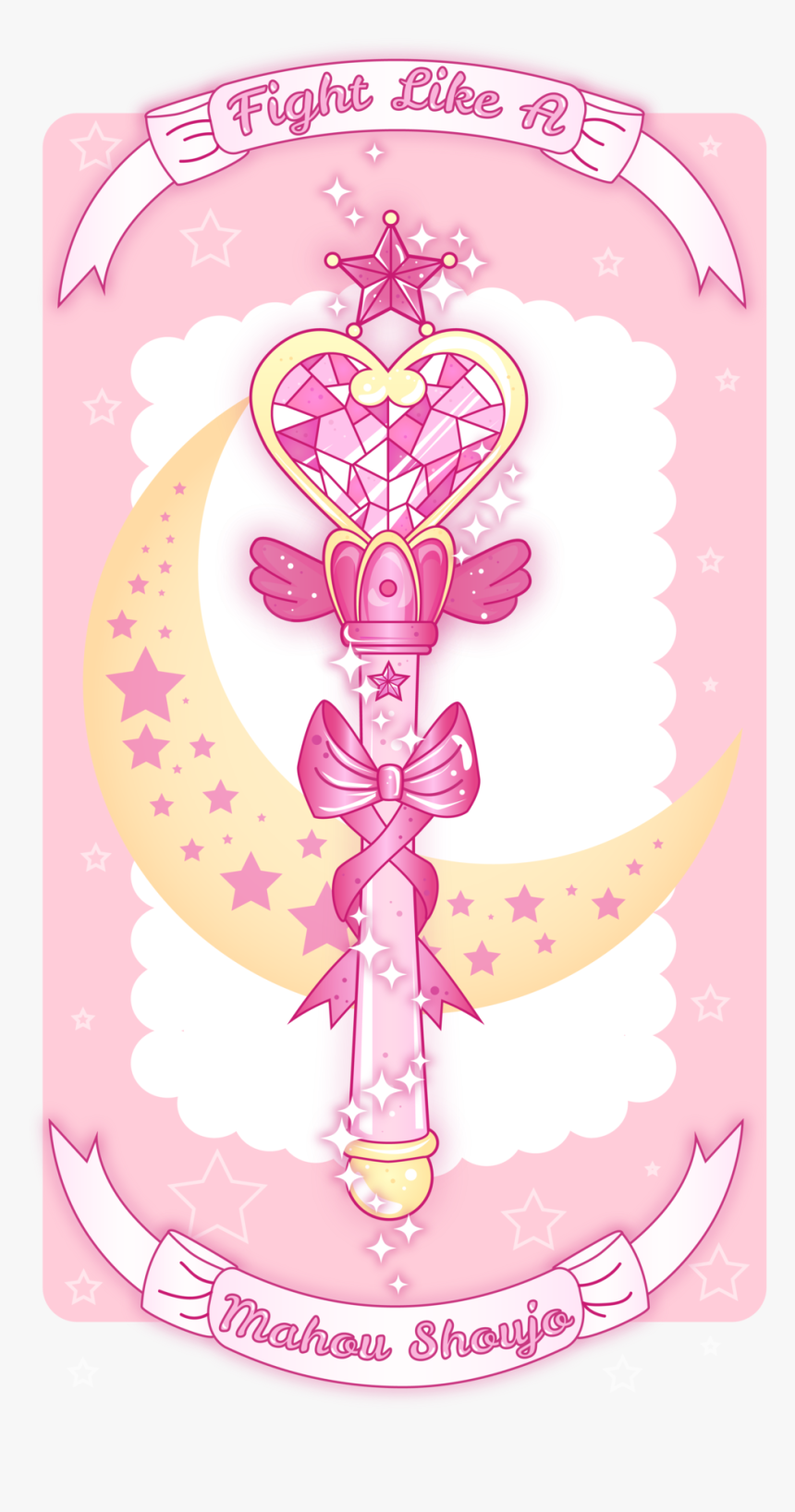 Made Another Fight Like A Mahou Shoujo - Sailor Moon Wand Png, Transparent Png
