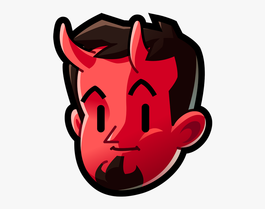 Devil Icon Red Head Cartoon Face Hell Satan - Devil Avatar, HD Png Download