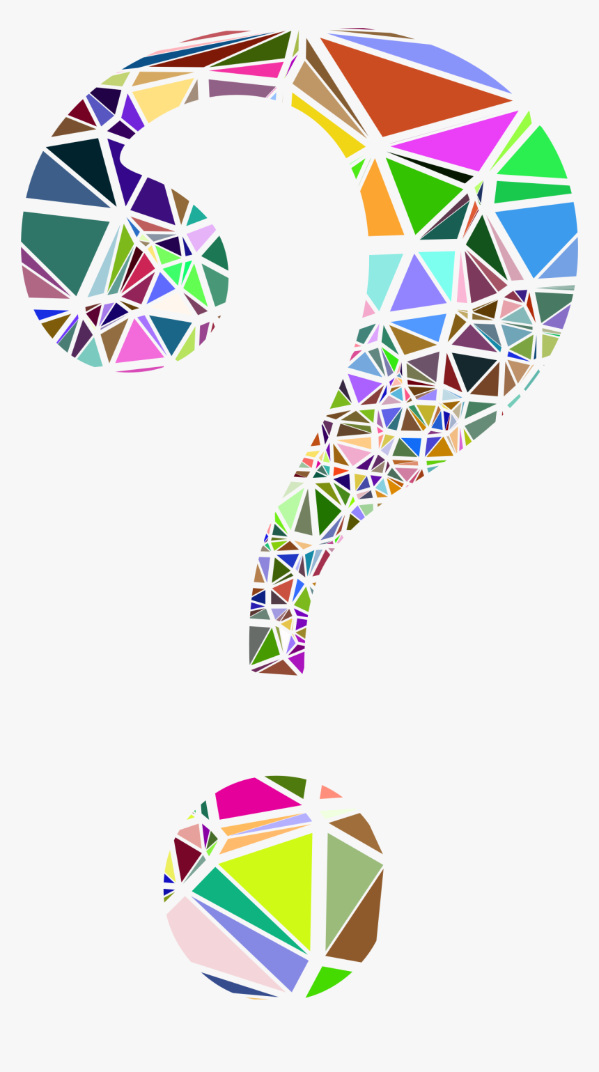 Low Poly Shattered Question Mark Clip Arts - Png Designs Question Mark, Transparent Png