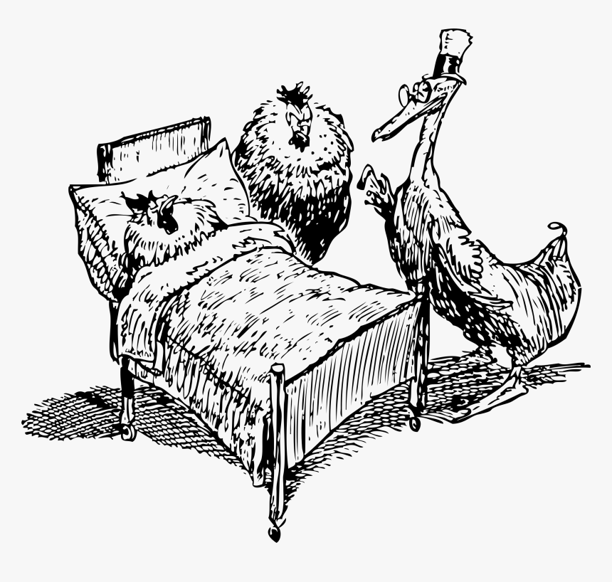 A Sick Bird Clip Arts - Sick Bird Cartoon, HD Png Download