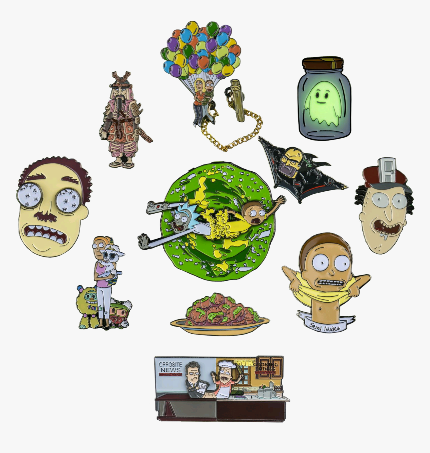 Rick And Morty Enamel Pin, HD Png Download