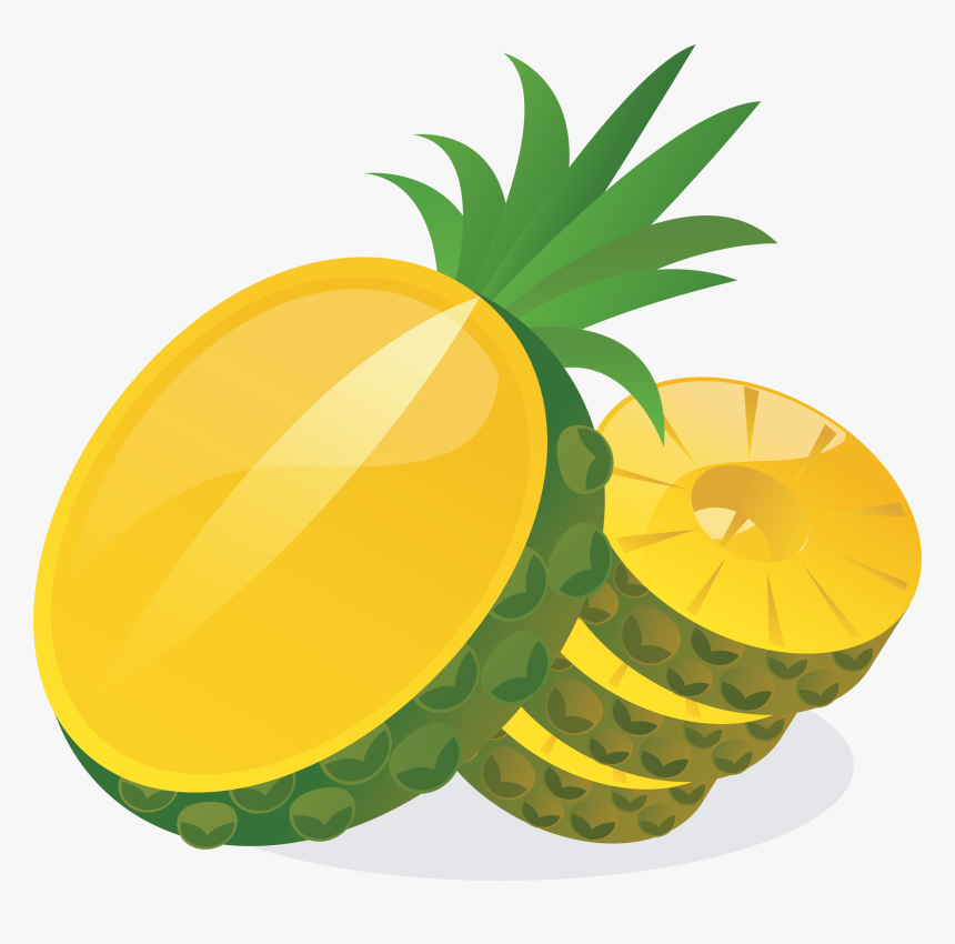 Transparent Piña Png - Cut Pineapple Clipart, Png Download