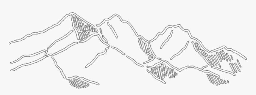 Mountains Clipart Doodle - White Doodle Line Png, Transparent Png
