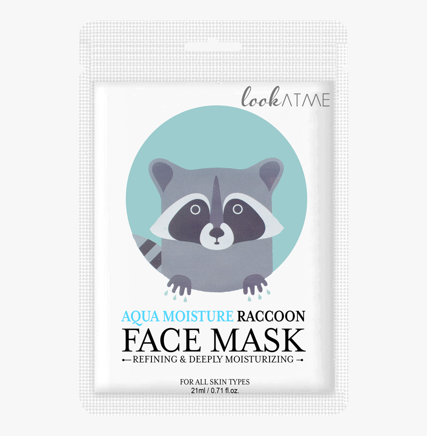 Look At Me Aqua Moisture Raccoon Face Mask, HD Png Download