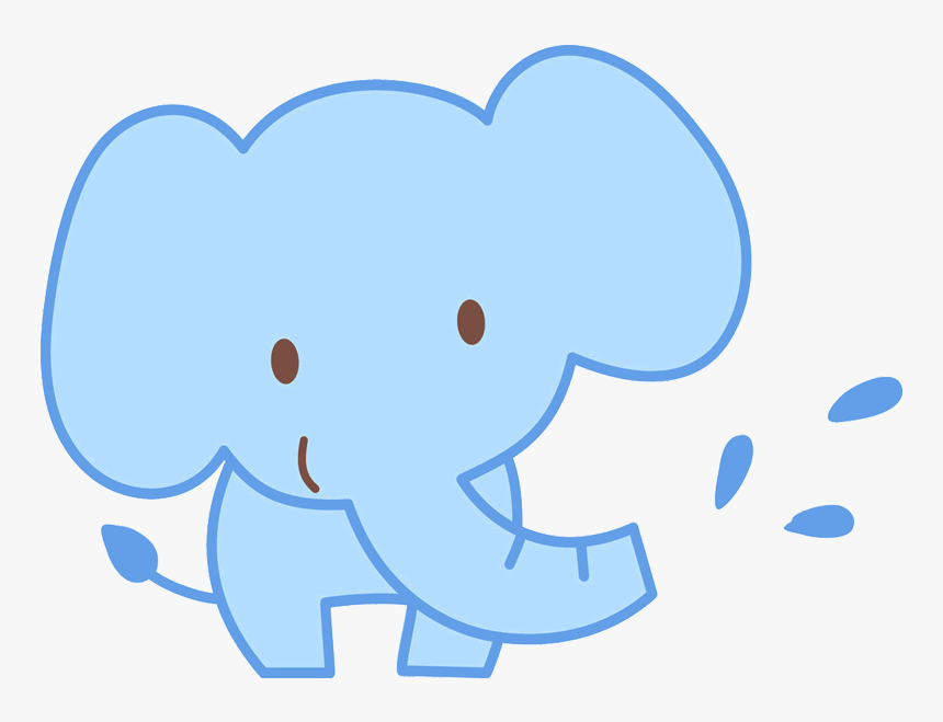 Elephant Child Cartoon Doll - Transparent Cute Baby Elephant Cartoon, HD Png Download