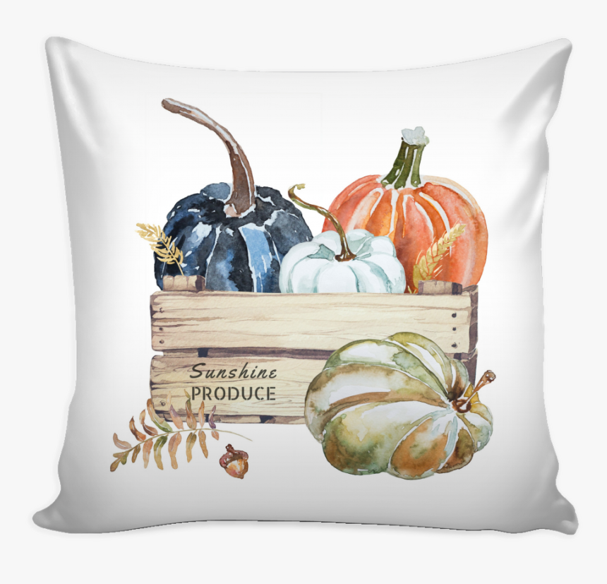 Fall Watercolor Pumpkin Throw Pillow Cover Watercolor - Nc Love Images Download, HD Png Download