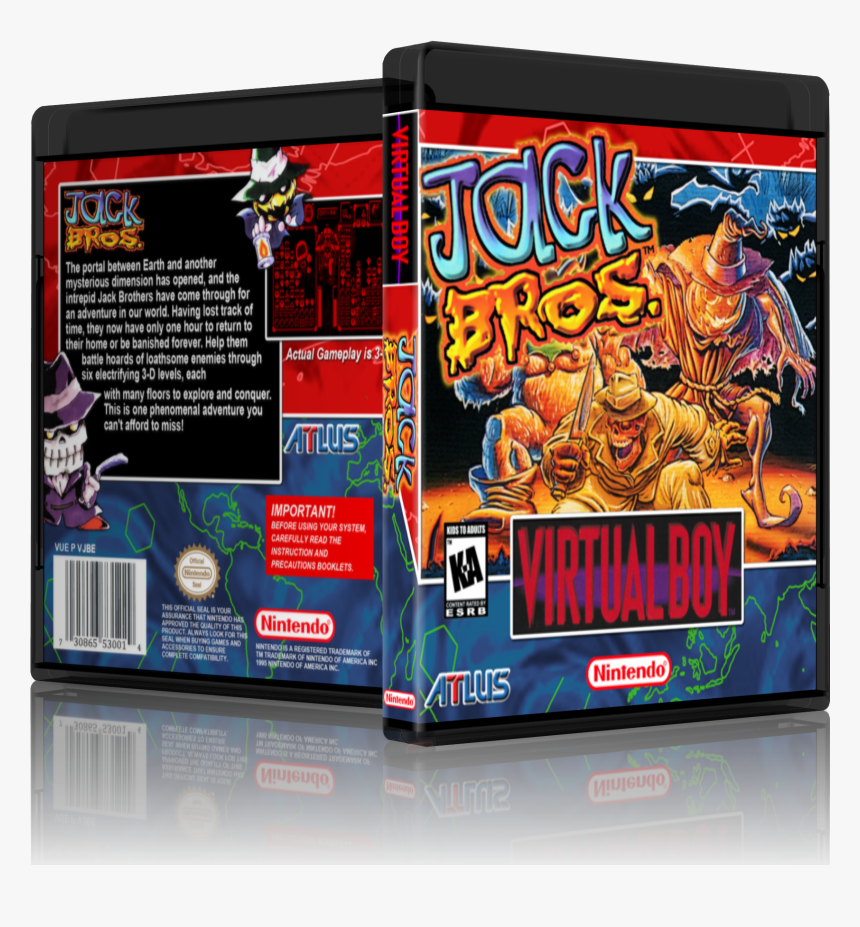 Virtual Boy Jack Bros Box Art, HD Png Download