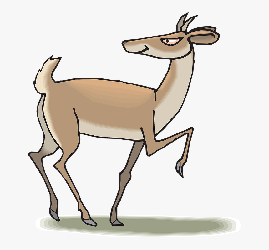 Head, Back, Walking, Animal, Evil, Demon, Antelope - Antelope Clipart Transparent, HD Png Download