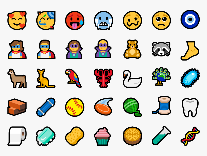 157 New Emoji With Unicode 11 In Windows - Windows 10 1809 Emoji, HD Png Download