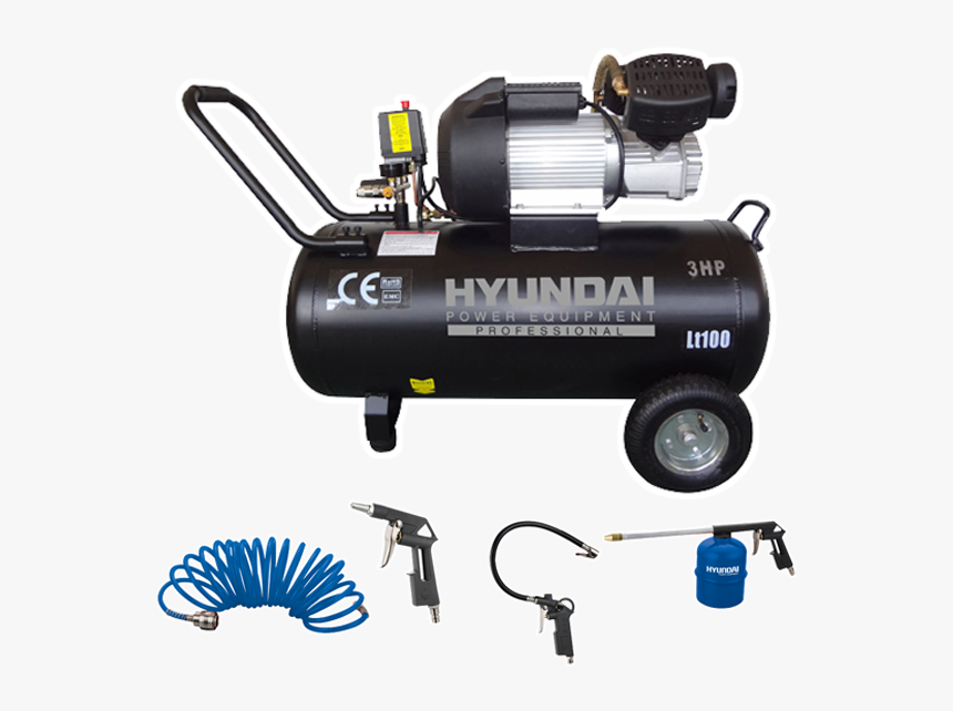 Compressor 100 L 8 Bar 3 Hp 360 L/min H104c - Compresseur D Air 100l, HD Png Download