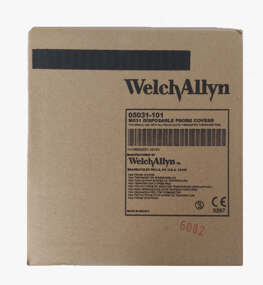 Welch Allyn Suretemp Thermometer Covers Carton 1 
 - Welch Allyn, HD Png Download