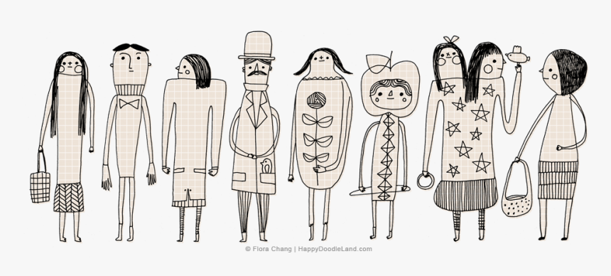 Doodle People © Flora Chang, HD Png Download