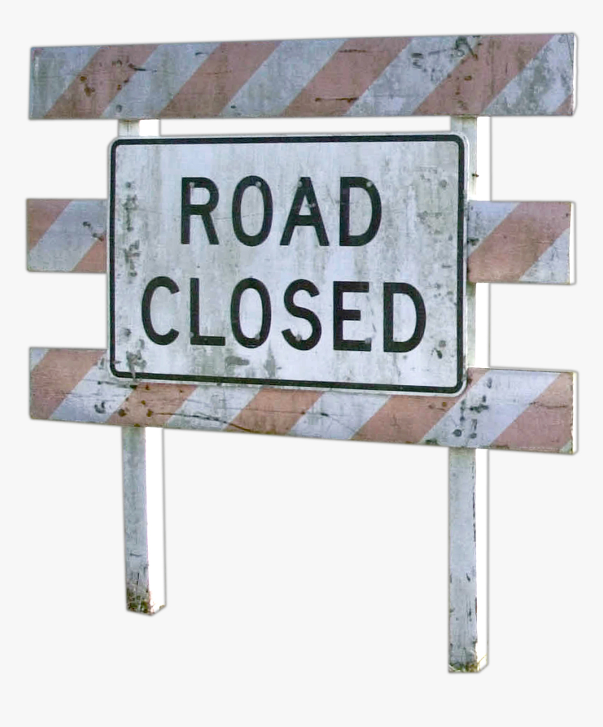 Road Sign Road Closed, HD Png Download