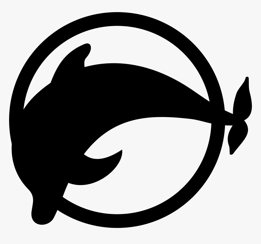 Dolphinarium Emblem Clip Arts - Dolphin Water Clipart Black And White, HD Png Download