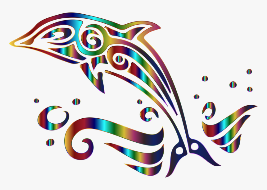 Visual Arts,art,graphic Design - Tribal Dolphin Png, Transparent Png