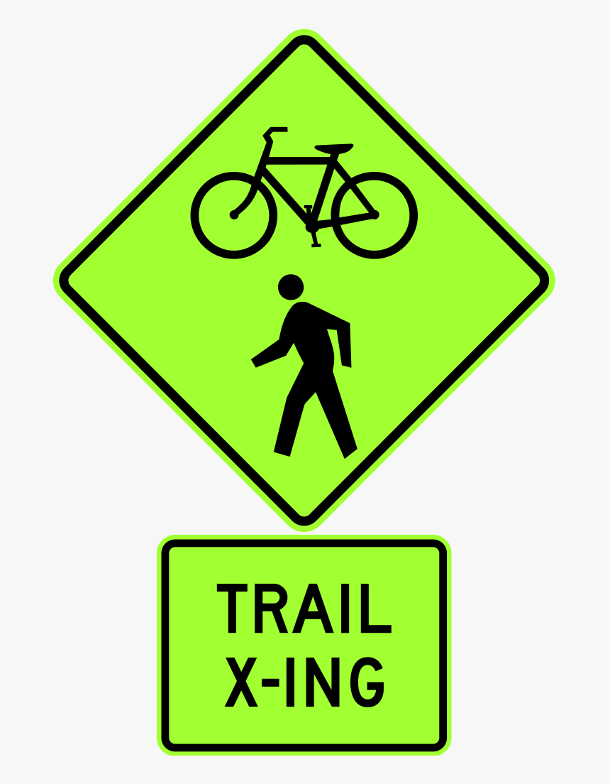 Yellow Green Road Sign, HD Png Download
